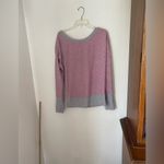 Victoria's Secret Victoria’s Secret Sport hot pink grey striped sweatshirt size medium 78% cotton Photo 4