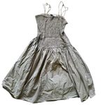 Oh Seven Days Maternity Louise Dress Sage Green Smocked Fit & Flare Size 1X Photo 4