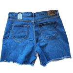 Lee  Women's Plus Size Mid Rise Boyfriend Jean Shorts Pure Blizzard Wash 18M NWT Photo 2