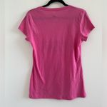 PINK - Victoria's Secret Victoria's Secret Pink Short Sleeve Gold Glitter Graphic Pink Tee Size L Photo 9