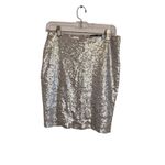 Lulus Women’s XL Silver Sequin Skirt – Mini, Fully Lined Photo 1