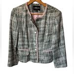 Sag Harbor  Tweed Blazer grey/white/pink in size 12. Classic Capsule piece Photo 0