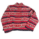 Karen Hart American Flag Cotton Jacket Coat Size M Blue Size M Photo 2