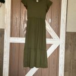 Olive Green Child’s Maxi Dress. Size 12 Photo 2