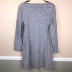 Duluth Trading Co Women’s Striped Gray and Black Long Sleeve Sweater Dress Size L Photo 6