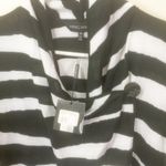 Ming Wang women's XS striped one button crossover shawl shoulder padded cardigan Photo 3