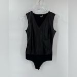 Commando 
Faux Leather V-Neck Bodysuit size small Photo 4