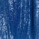 Carmen Marc Valvo  Denim Blue Sequin Sleeveless Shift Dress Size 6 Small Photo 11