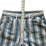 American Eagle ‎ Retro Indigo Stripe High Waist Mom Jean - 6 Photo 4