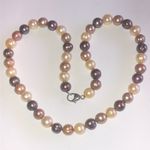 Honora 925 Genuine Cultured Freshwater Elegant Pearl Necklace Tan Photo 0