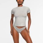 SKIMS Stretch Cotton Tee in Light Heather Grey Size Large Photo 6