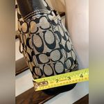 Coach Vintage  Black Jacquard Signature C Top Zipper Hobo Shoulder Bag w Buckle Photo 5