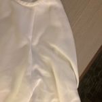 Philosophy  White Sheer Short Sleeve Blouse Small Polyester Bell Sleeves Photo 1