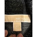 Michael Kors  Sheer Black and Silver Shimmer Turtleneck Sweater Photo 2