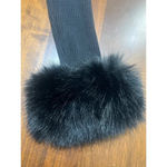 Lovers + Friends  Anais Faux Fur Romper in Black Medium New Womens Knit outfit Photo 6