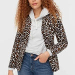 J.Crew NWT  Parke Blazer in leopard stretch corduroy, Black & Tan | Size 6 Photo 0