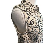 Carole Little Black Beige 100% Linen Sleeveless Button Top M VTG Boho Preppy Size M Photo 4