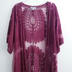 Rebellion Again Sheer Lightweight Cardigan Red Photo 2