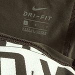 Nike Black Dri-Fit Performance Logo Waistband Leggings Black White Size Large Photo 5