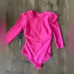 NWT Stylest Ultra Pink Sculpting Puff Sleeve Swimsuit L Size L Photo 2