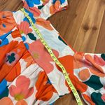 Boutique BiBi Floral Puff Sleeve Square Neck Babydoll Mini Dress XL Retro Style 70s New Photo 4