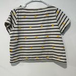 Madewell Embroidered Sun Setlist Boxy Top Striped Women’s Cropped crop shirt siz Photo 1