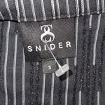 Snider Womens Striped Cardiff Full Zip Stretch Coat Dress Black White Small NWOT Photo 8