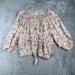 Denim & Supply Ralph Lauren ‎ Floral Blouse Ruffle Trim Boho Peasant Top Medium Photo 1