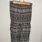 American Rag  Strapless Jumpsuit Black White Geo Photo 2