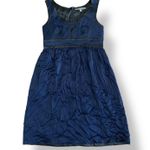 Proenza Schouler for Target Silk Charmeuse Midi Dress Size 5 Juniors Navy Black Photo 0