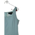 August Silk  Women Dress Lined Knee Length Square Neck Sleeveless Split Hem Green Photo 1