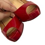 Christian Louboutin  Private Number Patent Leather Platform SlingBack Heel Red 36 Photo 5