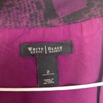 White House | Black Market WHBM women's size 2 dress purple black snakeskin high neck bow white house XS Photo 2