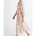 Madewell  Linen-Blend Ruffle-Cuff Wrap Dress in Dutch Dandelions medium Photo 2