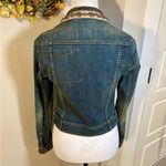 Holding Horses  Anthropologie Beaded Distressed Patch Western Denim Jacket Sz XS Photo 7