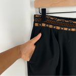 Nancy Bolen City Girl Vintage Velvet Waist Trim Pleated Front‎ Trousers Black Size 12 Photo 4