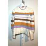 Rebecca Taylor  Fluffy Stripe Pullover Sweater Photo 3