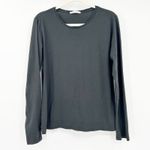 Adam Lippes  Womens Minimalist Pima Cotton Crewneck Long Sleeve‎ T-Shirt Size L Photo 1
