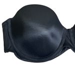 Maidenform  Strapless Push Up Bra Womens 38C Black Smooth Underwire Photo 2