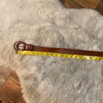 Leather Belt Brown With Rounded Leather Buckle Size Small Womens Photo 3