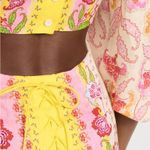 Saloni Aphrodite Borders Neelam Linen Maxi Dress Size 6 Yellow Photo 15
