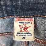 True Religion Ricky Pleather Jewel Embellished Straight Leg Jeans 29 Photo 7