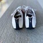 K-Swiss  Heritage Classic White Leather Red Navy Blue Striped Tennis Shoes 9 Photo 2