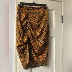 BCBGeneration Skirt Womens size 2 Bronze Black Tiger Print Ruched brand new Photo 1
