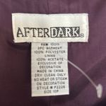 After Dark 2Pc Embroidered beaded sleeveless sheer lined purple Women's Suit 10P Photo 4