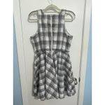 Grayson Fit and Flare Dress Medium Gray Plaid Ruffle Cottage Core Country Club Photo 3