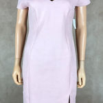 Charlotte Russe Sweetheart Neck Pink Faux-Suede Sheath Dress NWT L Photo 0