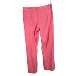 Kut From The Kloth Meg Wide Leg High Rise Linen Blend Pink Pants Womens 8 Photo 2
