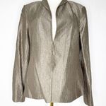 Eileen Fisher Crinkle Shimmer High Collar Jacket – Size Small Photo 0