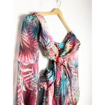 NWT Sukiso Esvedra Gown in Tropical Palm Size Small Cut Out Resort wear Wedding Pink Photo 6